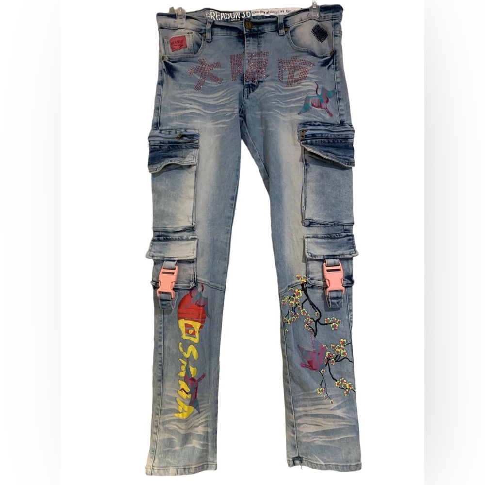 Blue Cargo Jeans for Men